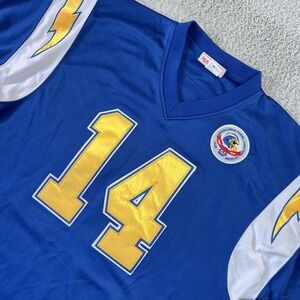 Vintage Mitchell & Ness Jersey Men 48 Blue Chargers 1984 Dan Fouts Throwback NFL